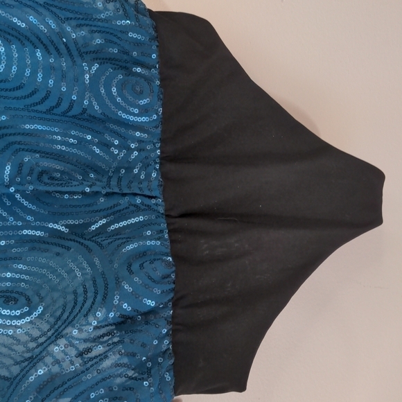 𝅺NMZ Collection Turquoise Sequin Bodysuit small - Picture 12 of 12